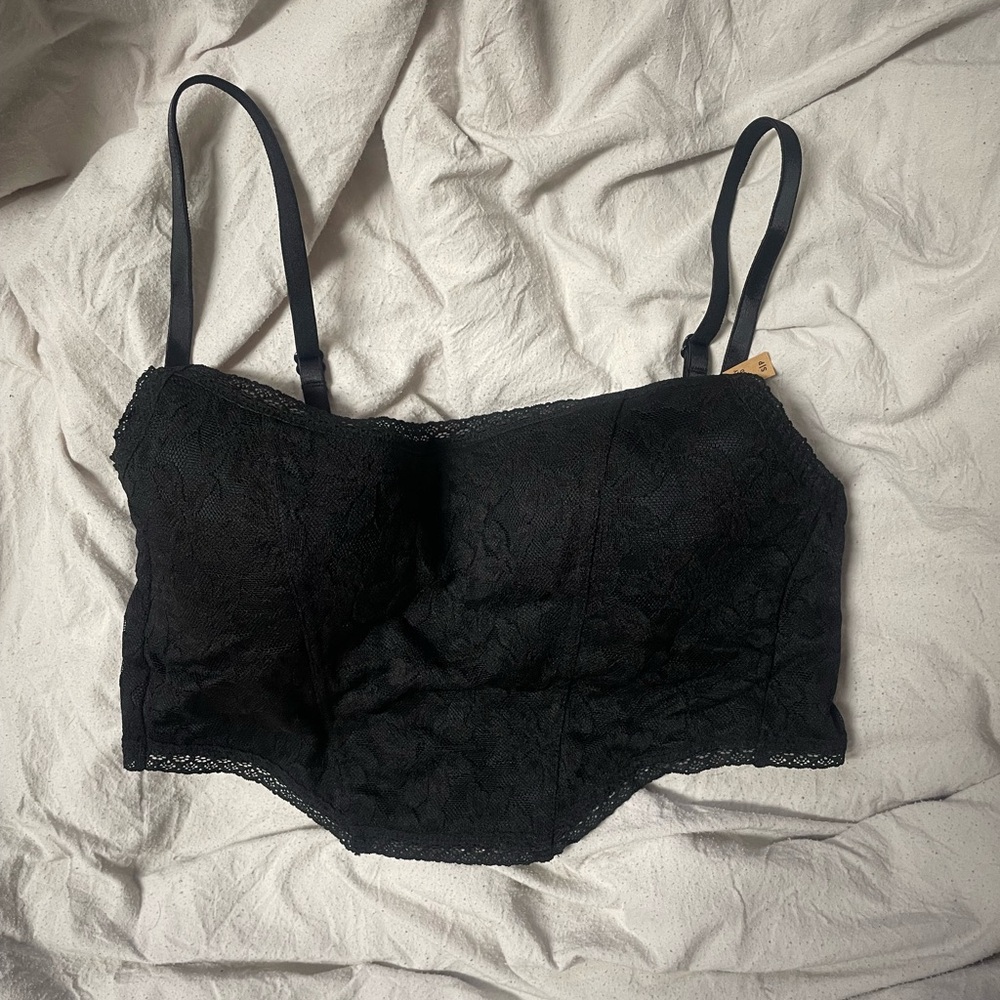 PINK Black Lace Bralette Sz S NWT
